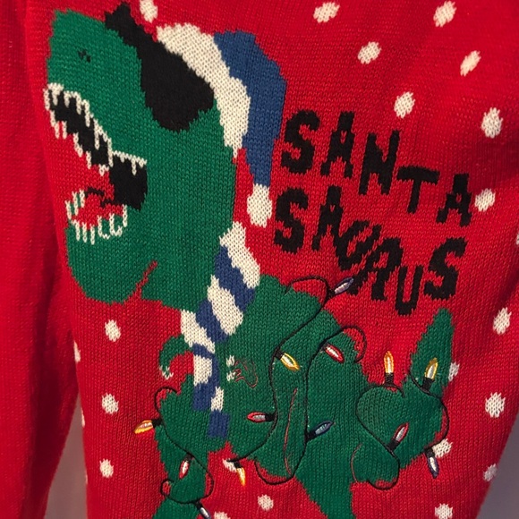 Santa Saurus Red Sweater - Picture 1 of 1
